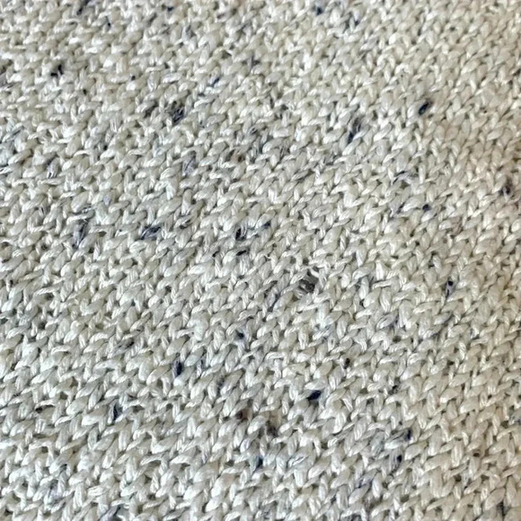 J Jill knit ivory sweater with black and gray flecks - Picture 4 of 8